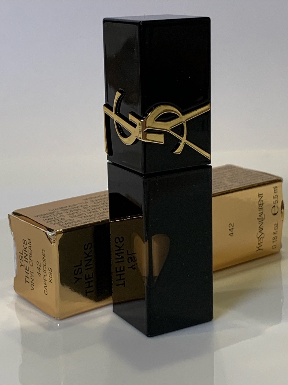 YSL The Inks Vinyl Cream Lipstick 442 Cappuccino Kiss Limited Edition